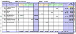 blank financial record keeping system template sample