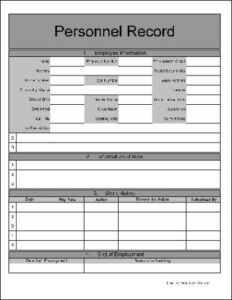 editable personal record keeping template pdf