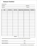 employee record keeping template sample