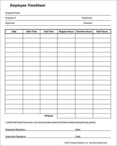 employee record keeping template sample