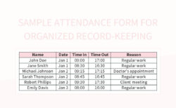 free blank student record keeping template pdf