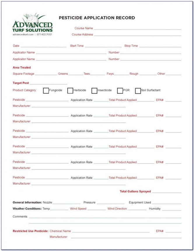 free  colorado pesticide record keeping template sample