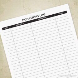 free editable donation record keeping template pdf