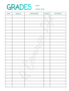 free editable homeschool record keeping template word