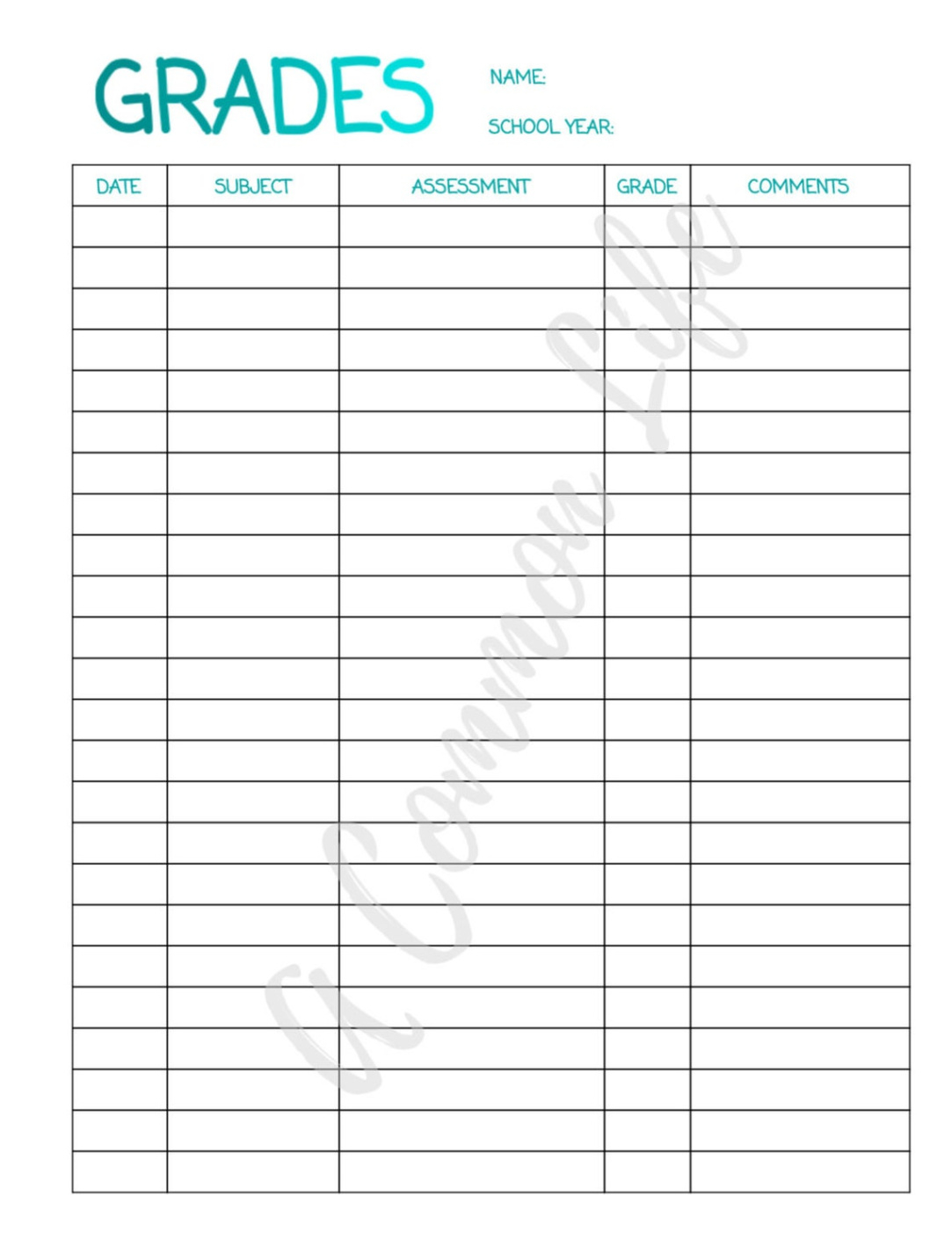 free editable homeschool record keeping template word