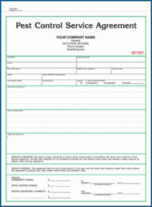 free editable pest control record keeping template sample