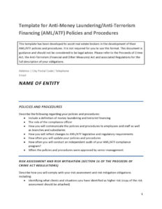 free editable record keeping policy and procedures template word