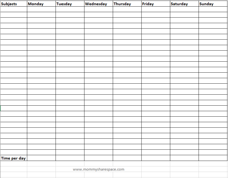 free editable vacation time record keeping template