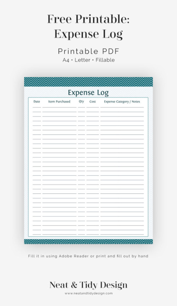 free  expense record keeping template example