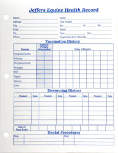 free  horse record keeping template doc