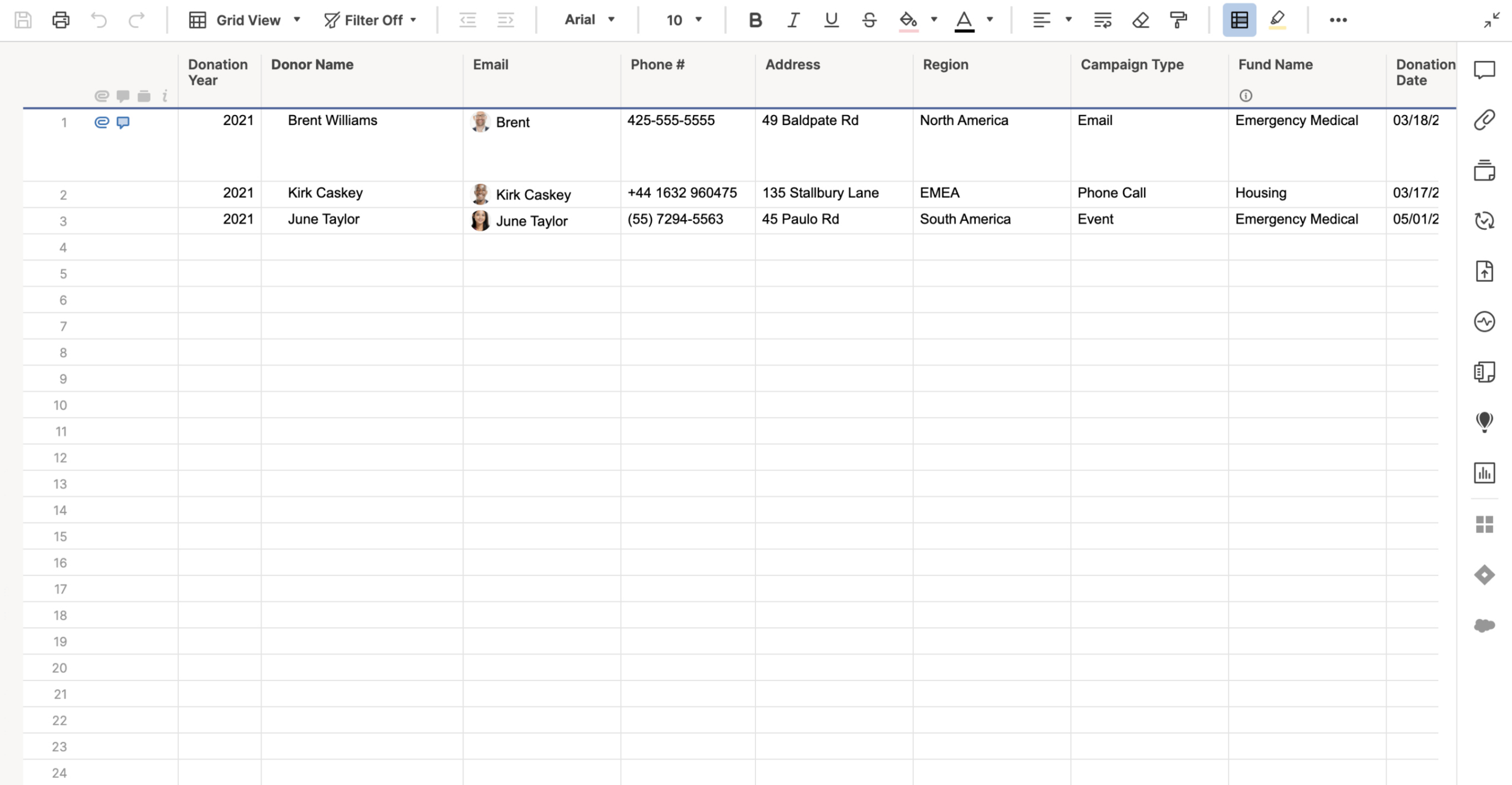 free printable donation record keeping template pdf