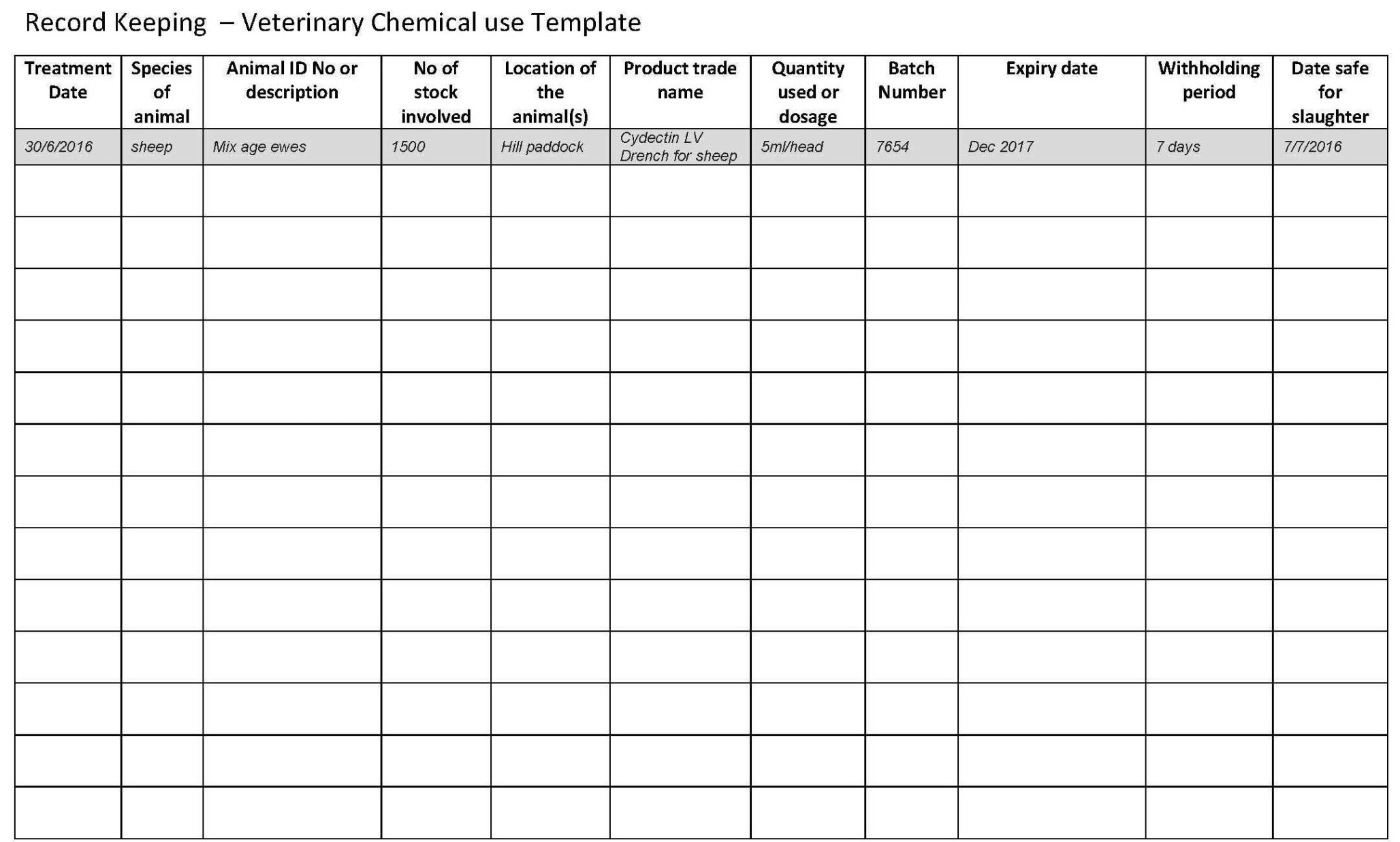 free printable expense record keeping template excel