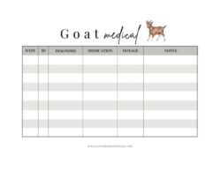 free printable goat record keeping template word