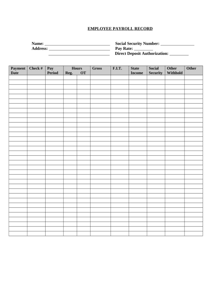 free printable manual record keeping template excel