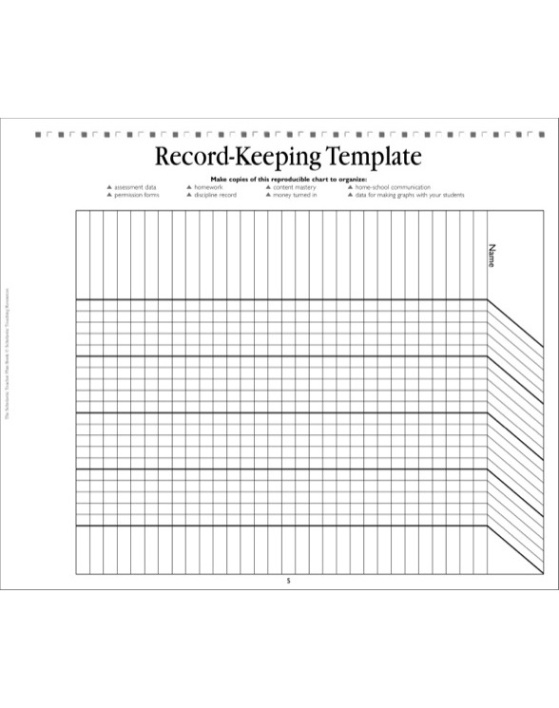 free printable student record keeping template excel