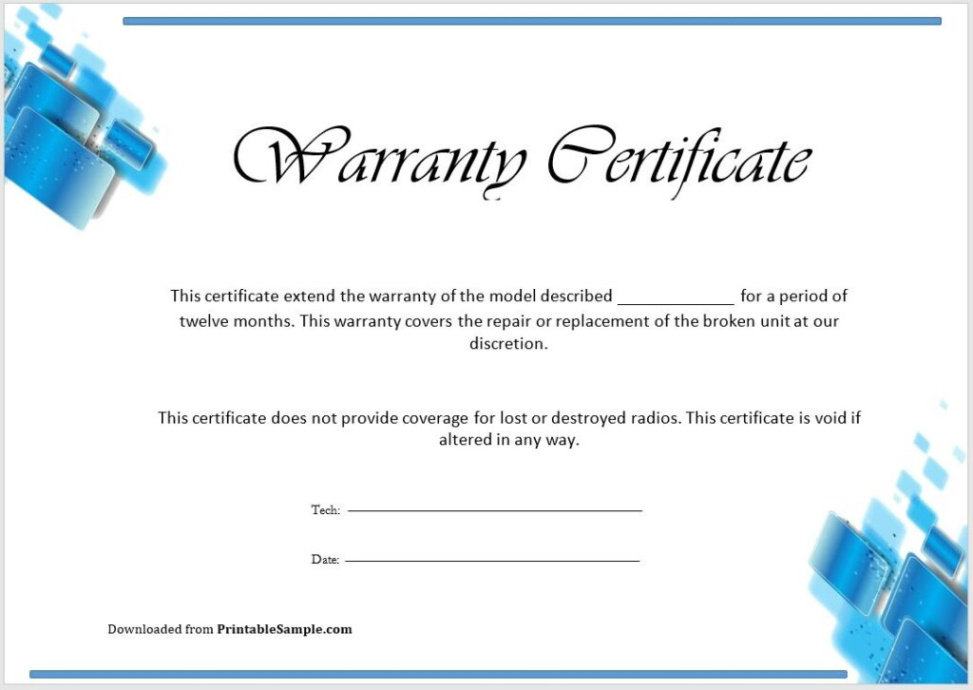 free  warranty record keeping template doc