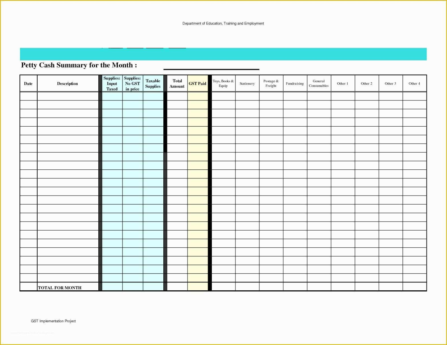 personal financial record keeping template doc