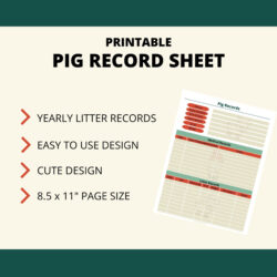 printable animal record keeping template word