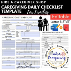 printable caregiver record keeping template example