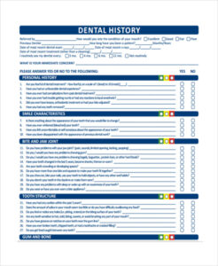 printable dental record keeping audit template example