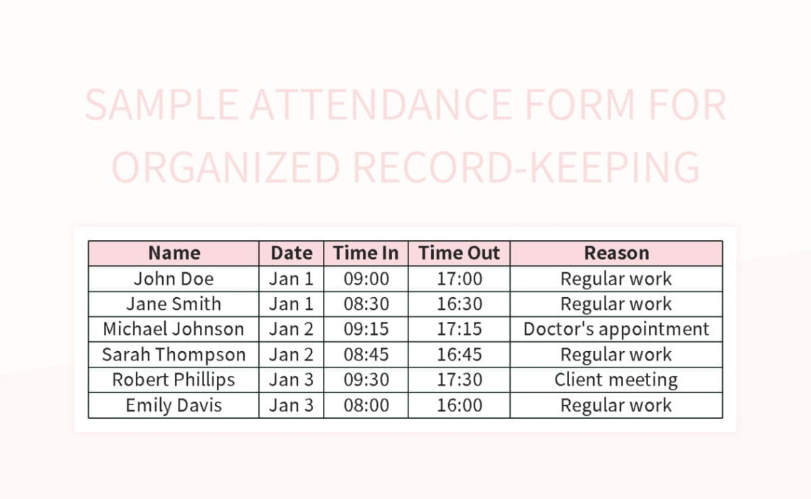 sample client record keeping template doc