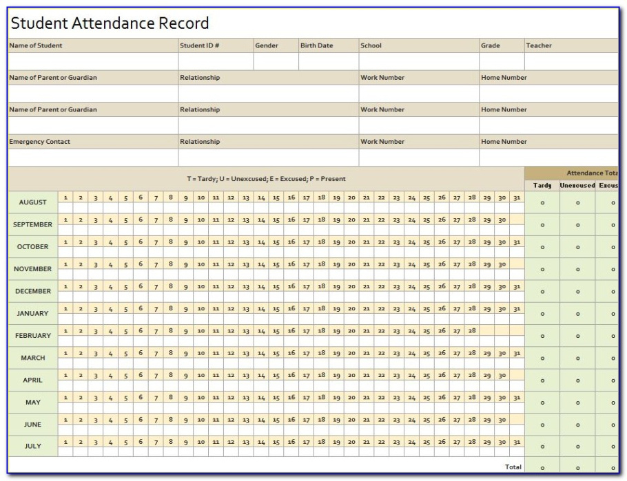 sample employee record keeping template example