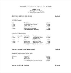 treasurer record keeping template word