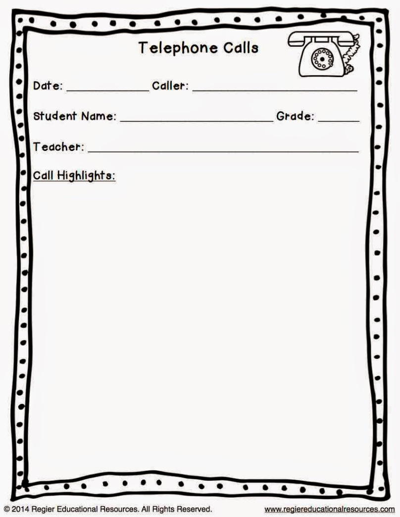 blank record of telephone conversation template word