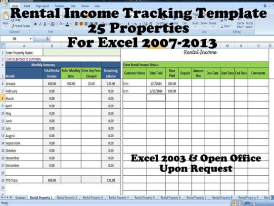 blank rental property record keeping template word