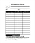 blank volunteer hours tracking record template pdf