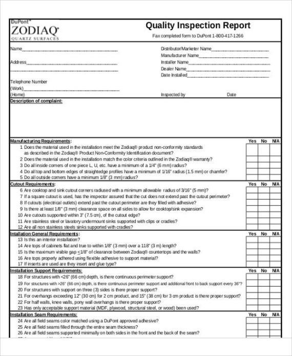 editable building inspection records template example