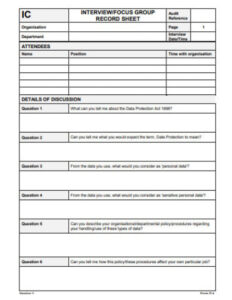 editable employee record of conversation template