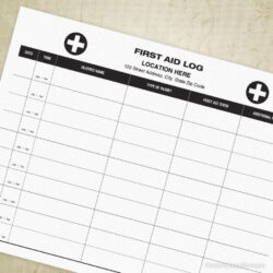 editable first aid kit inspection record template doc