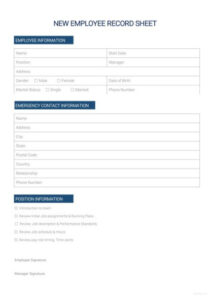 free blank employee record of conversation template sample