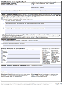 free blank pest control inspection record template excel