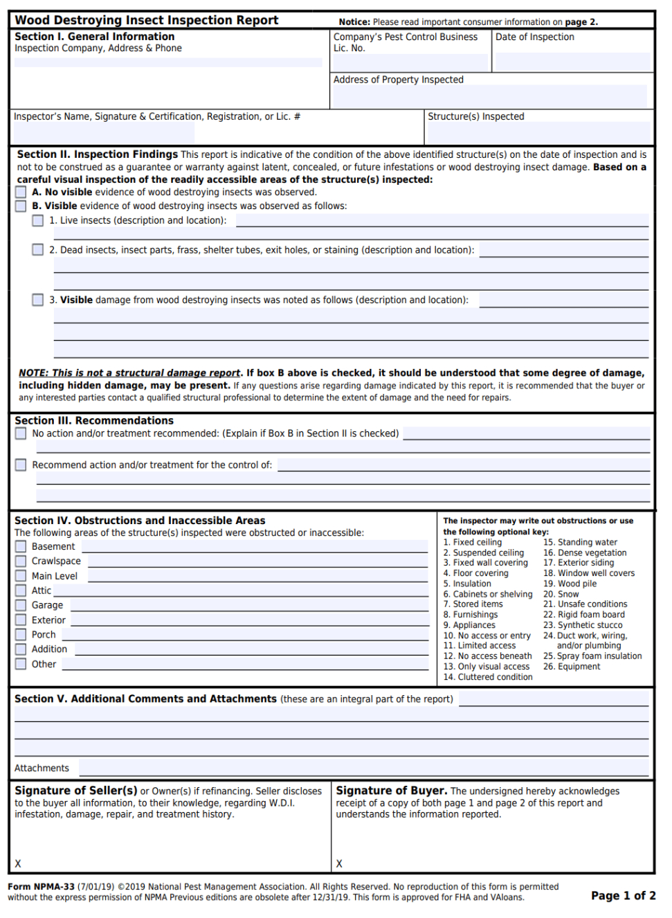 free blank pest control inspection record template excel