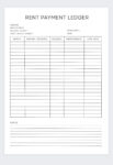 free editable tenant rental payment record template word