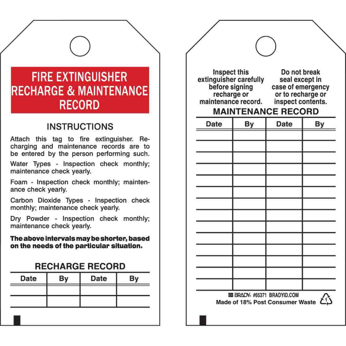 free printable fire extinguisher inspection record template example