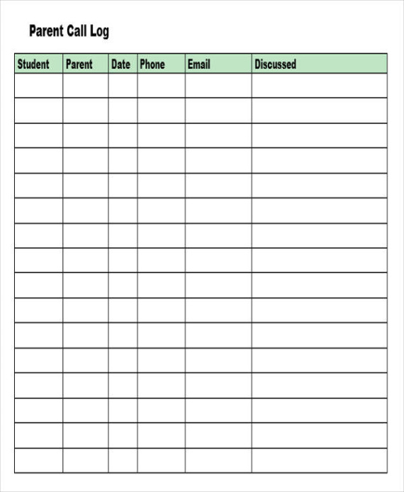 free printable record of telephone conversation template word