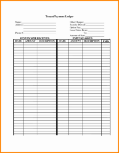 free printable rental property record keeping template pdf