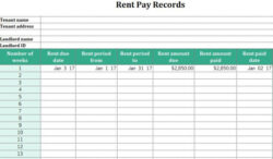 printable rental property record keeping template pdf