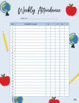 blank attendance record template for childminders word