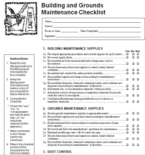 blank facility maintenance records template word