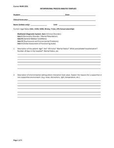 blank interpersonal process recording template doc