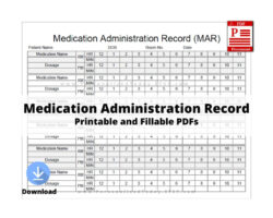 blank weekly medication administration record template word