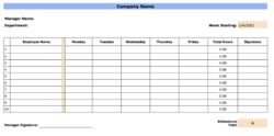 editable daily staff attendance record template pdf