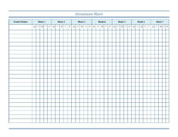 free blank church attendance record template example