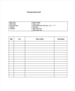 free blank crop production record template example