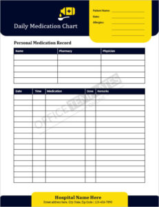 free blank daily medication administration record template sample