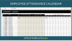 free blank employee annual attendance record template example